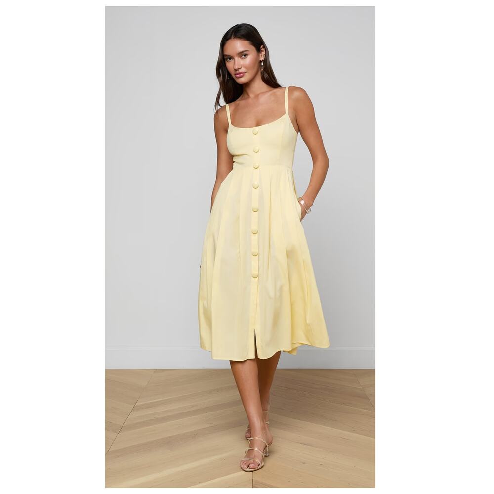 NEW L'AGENCE Reanne Sleeveless Midi Dress Size 10